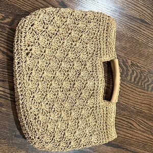 Banana Republic Chic Tan Woven Tote Bag